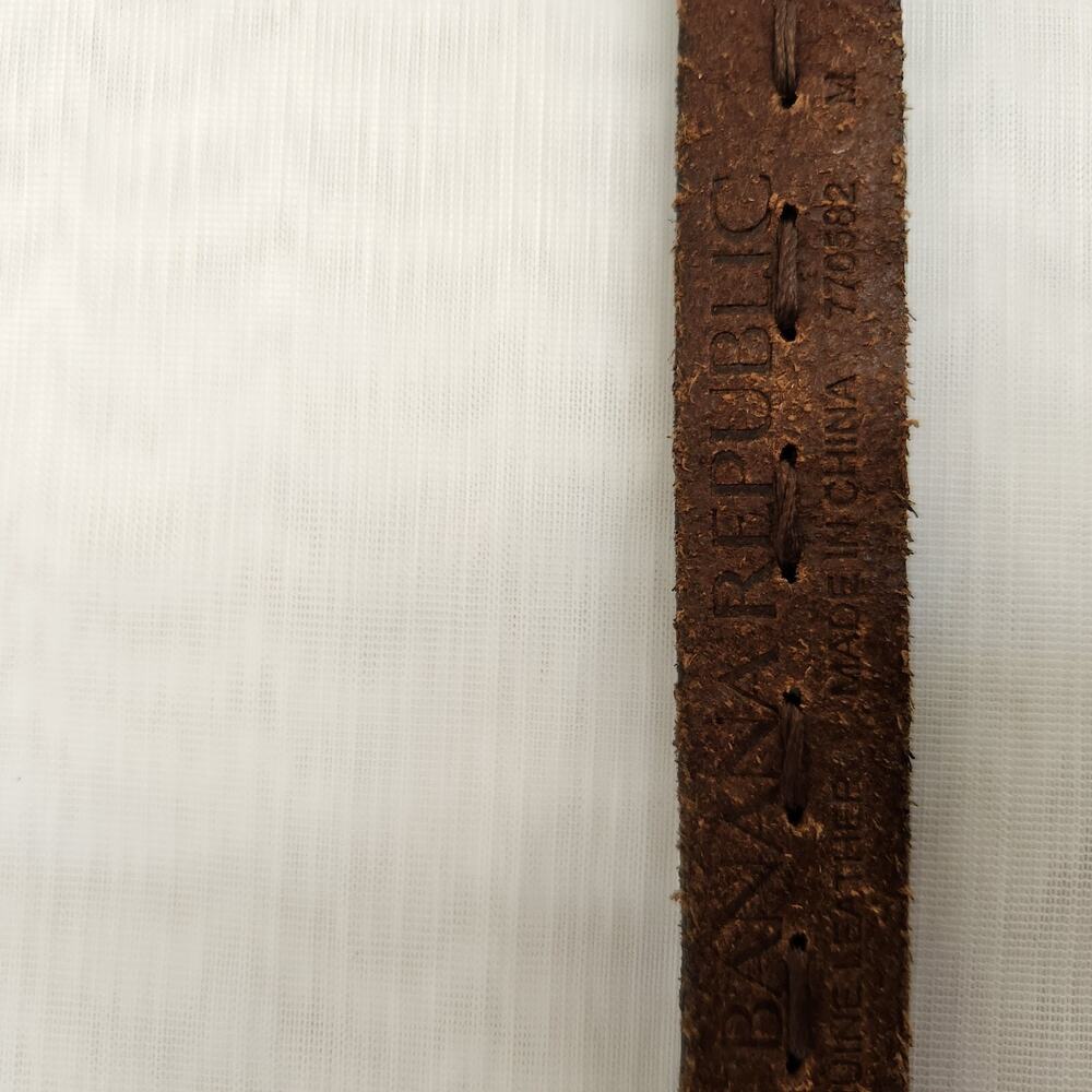 Banana Republic Belt Women's M Brown Genuine Leather Copper Chain Biker Belt - Picture 13 of 15